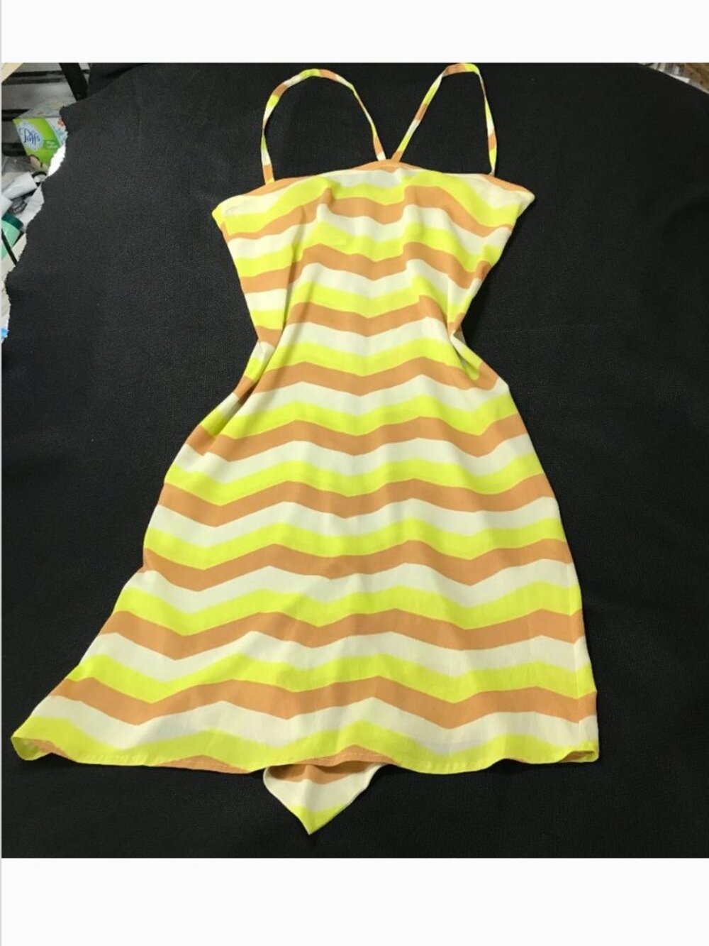 NNOT Auth Versus by Versace vintage Stretchy Silk Chevron mini Summer dress - Picture 10 of 15
